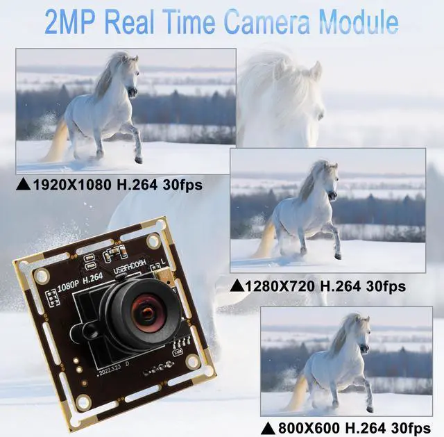 Alt view image 2 of 5 - QILOVE Low Light USB Camera H.264 1080P 30fps Wide Angle No Distortion Full HD Industrial Camera with Microphone for Laptop Windows Android Linux MacOS
