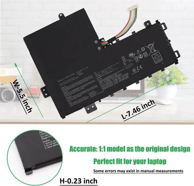 Alt view image 5 of 5 - RHKRKQN C31N1907 Laptop Battery Replacement for Asus VivoBook 17 X712JA F712FB F712FA F712FA-AU239T F712FA-BX535T F712FA-DB51 F712FB-AU154T F712FB-AU239T Series 0B200-03350600 11.49V 47Wh 4165mAh