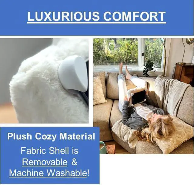 Alt view image 5 of 5 - Safety Lounger Cozy iPad Pillow Stand & Tablet Holder for Family & Kids, Soft Lap Bed Stand, Strong Carrying Handle, Protective Corner Bumpers, Fits iPad All Generations, Samsung Galaxy, Kindle, etc.