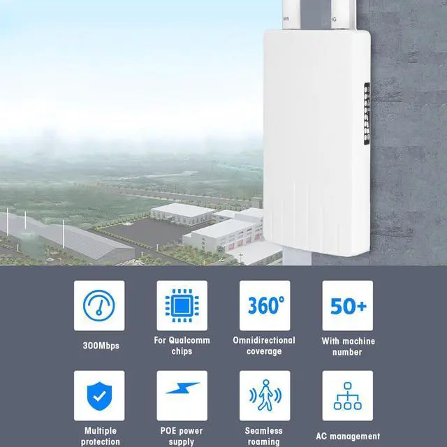 Alt view image 4 of 5 - Professional Outdoor 4G LTE CPE Router, 150Mbps Mobile Hotspot, 2pcs Detachable Antennas, Portable for Travel (US Plug)