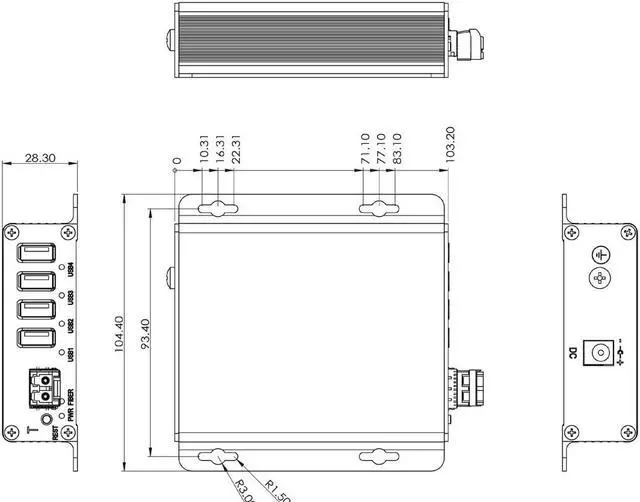 Alt view image 4 of 5 - PCI-E Card to 4 Ports USB 3.0 hub Over Single-Mode Fiber Optic Extender to 250 Meters, Backwards Compatible USB 2.0/1.1, for 1 U & 2 U Bracket
