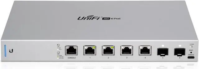 Alt view image 2 of 5 - Ubiquiti Networks UniFi Switch 6 XG PoE, 10G 6-Port Switch with 802.3bt PoE++ (US-XG-6POE)