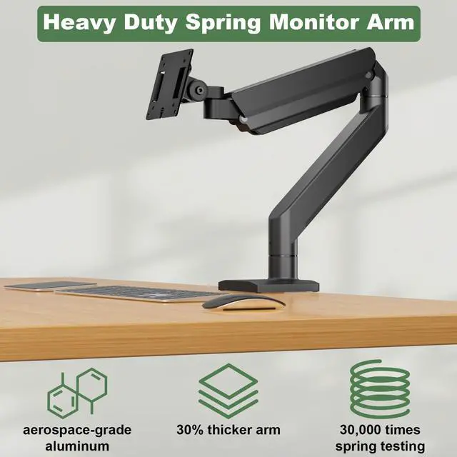 Alt view image 4 of 5 - UPGRAVITY Heavy Duty Monitor Arm for 17-57 inch Screens up to 55lbs, Premium Aluminum Ultrawide Monitor Mount for Samsung 49 Odyssey G9 and LG, VESA 100x100mm, Black