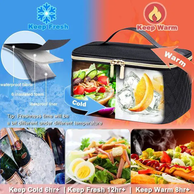 Alt view image 3 of 5 - Weitars Lunch Backpack for Women,15.6 Inch Laptop Backpacks Travel Backpack for Women,Work Back pack,Teacher Nurse Back pack Insulated Lunchbox Backpacks