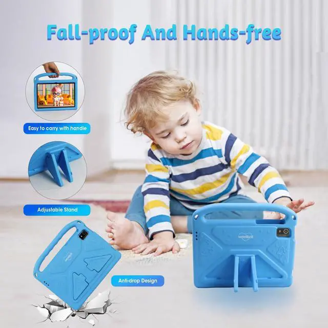 Alt view image 3 of 5 - Kids Tablet, 10 inch Tablet for Kids 128GB ROM Octa-Core 6000mAh Battery, Android 14 Toddler Tablet with 5G WIFI Parental Control Eye Protection, Shockproof Case, Netflix YouTube, Gift for Children