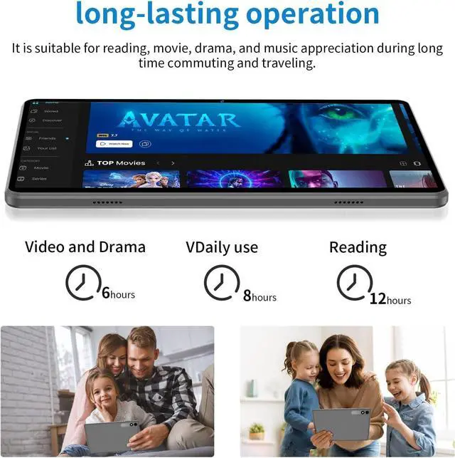 Alt view image 5 of 5 - WXUNJA Tablet,10.1" Android Tablet with Octa-Core Processor (Blue 1)
