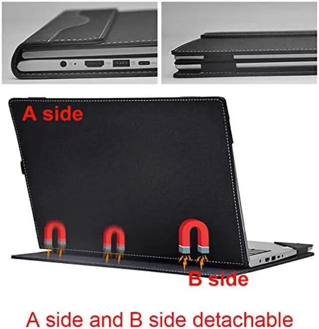 Alt view image 3 of 5 - XJchen Laptop Case Compatible with Dell Inspiron 15 3511 3515 3520 3525 Vostro 15 3515 Cover Protective Notebook Skin Sleeve Detachable Pouch with Pen Holder (Black)
