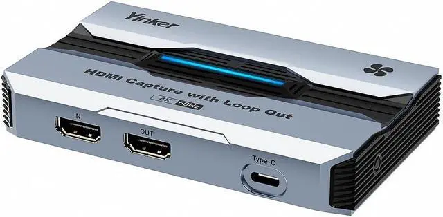 Main image of 4K@60fps Capture Card, Yinker 2K@144fps 1080p@240fps Video Capture Card, HDR & VRR Capture and Loop-Out, No Latency for Live Streaming, Gaming, Camera, Switch, Xbox and PS5