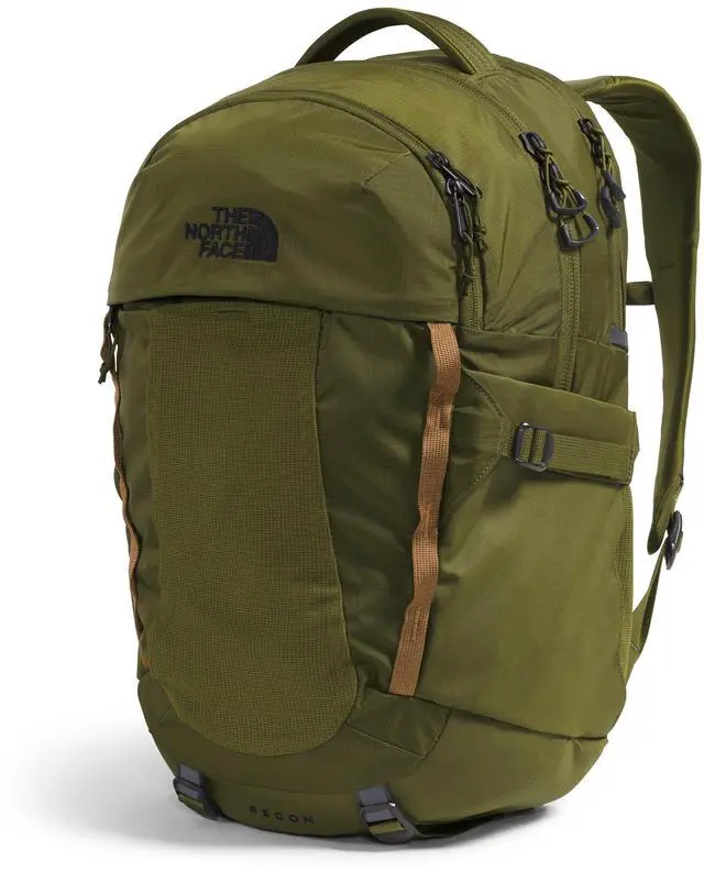 Alt view image 3 of 5 - The North Face Women's Recon Everyday Laptop Backpack - PFAS Free, Forest Olive/Utility Brown, One Size