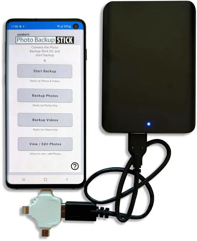 Alt view image 4 of 4 - Photo Backup Stick Omega Universal Picture and Video Backup for Any Device - iPhone, Android, Computer, Tablets (1TB)