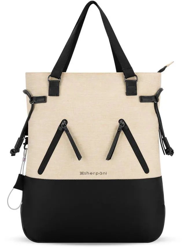 Main image of Sherpani Tempest, Anti Theft Convertible Backpack Tote, 14L Travel Backpack, Travel Gifts for Women, Handbags, RFID Protection, Metal Hardware, Fits 15 Laptop (No Sleeve) (Straw)