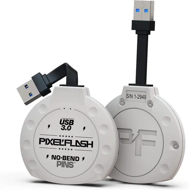 Alt view image 3 of 5 - PixelFlash CF Card Reader (White) - Compact Flash Memory Card Adapter with Cabled USB 3.0, 5GB/s File Transfer, No-Bend Pins, Supports UDMA-7, Anti-Slip & Anti-Scratch, Compatible to Most Brands & OS