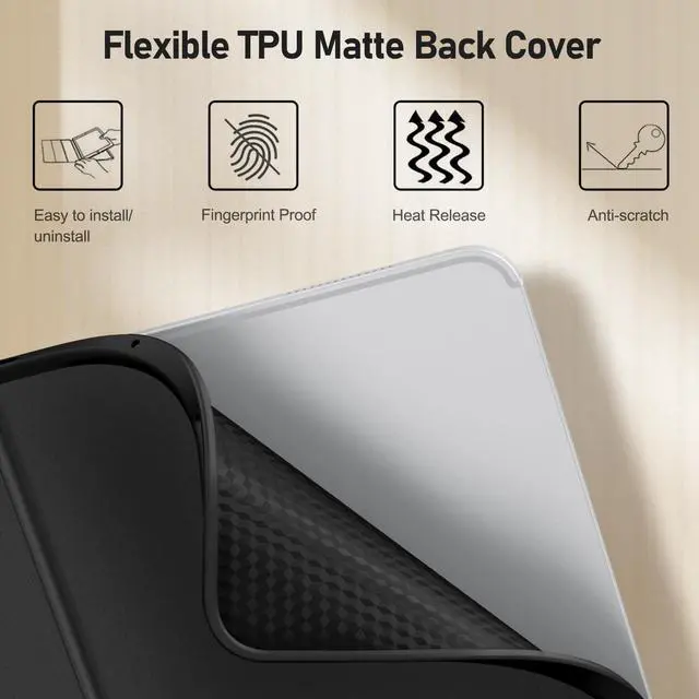 Alt view image 5 of 5 - FINTIE Keyboard Case for iPad Pro 11-inch M4 (2024) - Protective Soft TPU Back Stand Cover with Pencil Holder, Magnetically Detachable Wireless Bluetooth Keyboard, Composition Book
