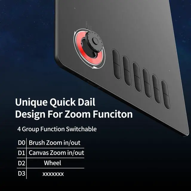 Alt view image 5 of 5 - Digital Drawing Tablet VEIKK A15Pro Graphics Pen Tablet 10 x 6 Inch Graphics Tablet with 12 Shortcut Keys and 1 Quick Dial,Supports Tilt Function,for MAC/Win/Linux/Android OS (RED)