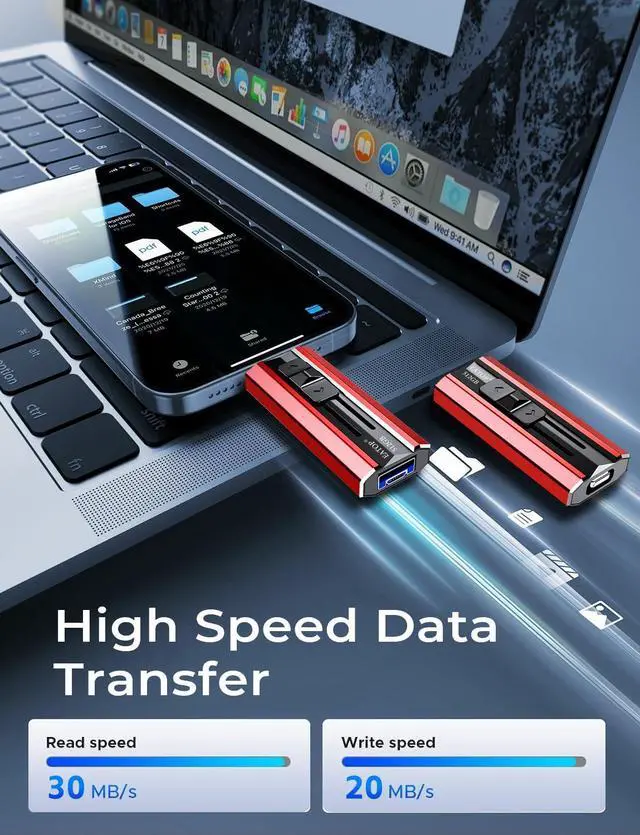 Alt view image 2 of 5 - EATOP 512GB Flash Drive Intended for iPhone iPad Android and Computers, 4 in 1 Photo Stick for Phone Memory Storage Easily Backup Photos Videos, Plug and Play, No Application Required (Red)