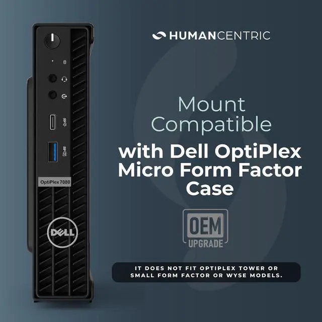 Alt view image 2 of 5 - HumanCentric Mount Compatible with Dell OptiPlex Micro Form Factor Case, VESA, Under Desk and Wall Mount Fits MFF 3040, 3046, 3050, 3060, 3070, 3080, 5050, 5060, 5070, 7040, 7050, 7060, 7070, and More
