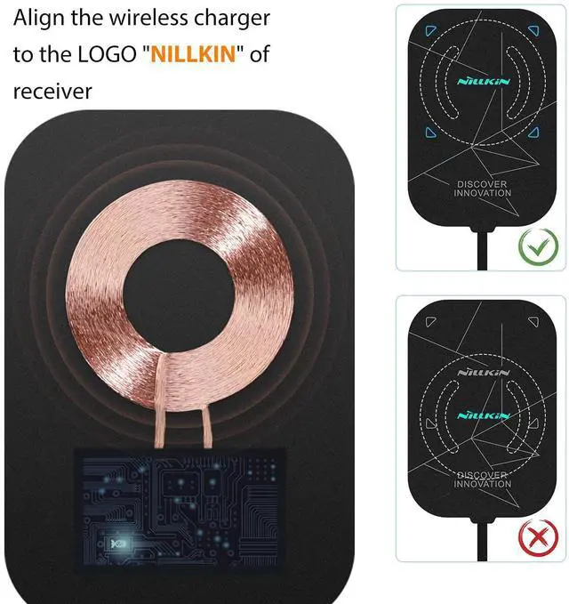 Alt view image 4 of 5 - Nillkin Fast Wireless Charger, Silver