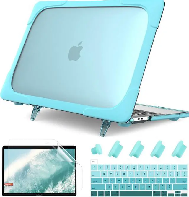 Main image of Batianda Heave Duty Case for Previous MacBook Pro 16 inch 2019 2020 Model A2141, Shockproof Stand Hard Shell + Keyboard Cover Screen Protector for Old MacBook Pro 16 with Touch Bar, Cyan