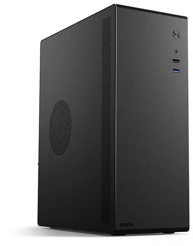 Main image of V100 M-ATX/ITX Computer Case,Multifunctional Pc Case, Business Case with Spcc Side Panel, Support 260mm VGA Card 120mm CPU Cooler (Black)