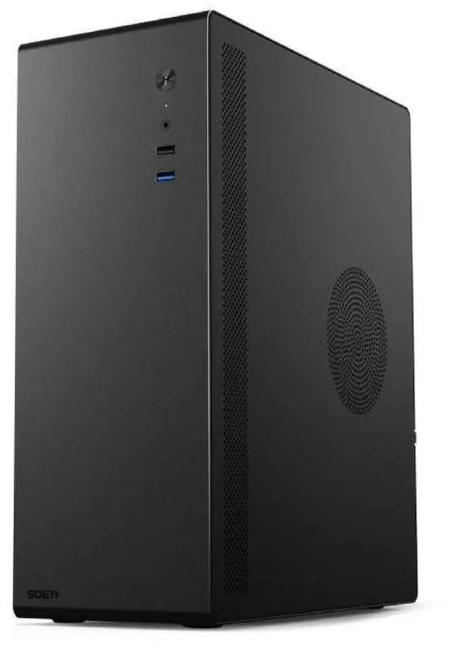 Alt view image 3 of 5 - V100 M-ATX/ITX Computer Case,Multifunctional Pc Case, Business Case with Spcc Side Panel, Support 260mm VGA Card 120mm CPU Cooler (Black)