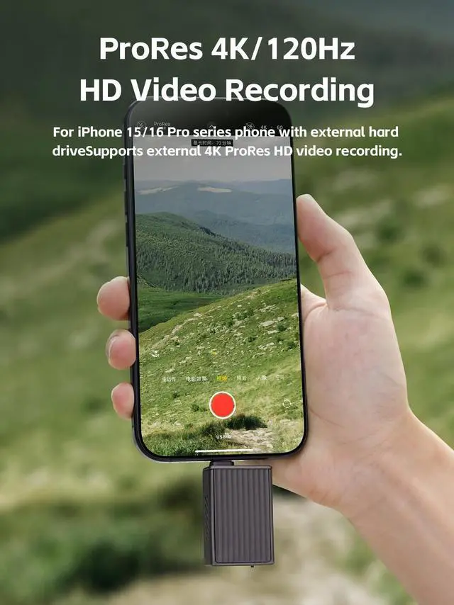 Alt view image 5 of 5 - Hagibis 2230 M.2 NVMe SSD Enclosure with Cooling Fan for iPhone 16 15 Pro Max ProRes, USB 3.2 Gen 2 10Gbps to NVMe PCI-E External M.2 SSD Case for MacBook Laptop iPad Android