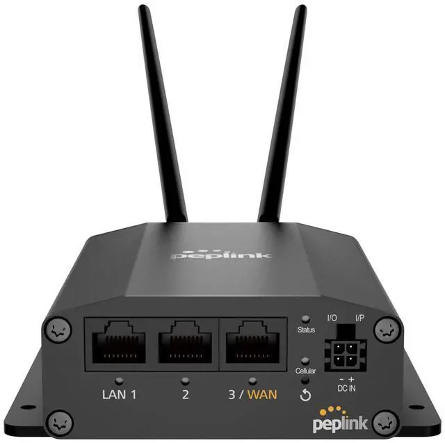 Main image of Peplink Cellular Router MAX BR1 Mini Core | High Speed 150Mbps Single Cellular LTE Computer Modem with Gigabit Ethernet WAN, 2x SMA Cellular Antennas | Redundant SIM Slots | Designed for Security