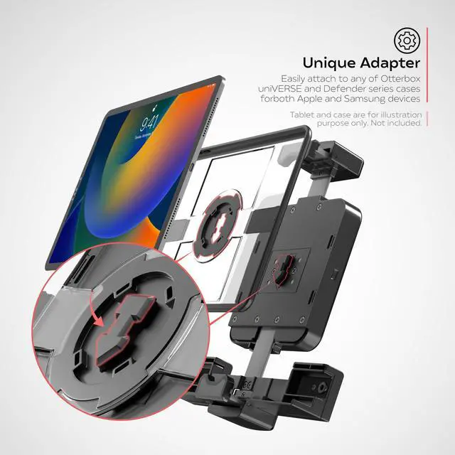 Alt view image 2 of 5 - CTA Digital Security Holder with Flexible Clamp Mount for Otterbox Universe and Defender Series Cases (OTT-CFDCM)