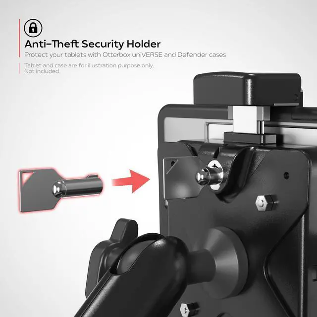 Alt view image 3 of 5 - CTA Digital Security Holder with Flexible Clamp Mount for Otterbox Universe and Defender Series Cases (OTT-CFDCM)