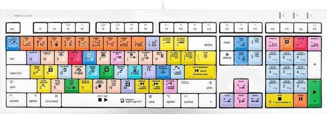 Alt view image 5 of 5 - LogicKeyboard keyboard Designed for Apple Logic Pro X Compatible with macOS - Part Number LKBU-LOGXP2-CWMU-US