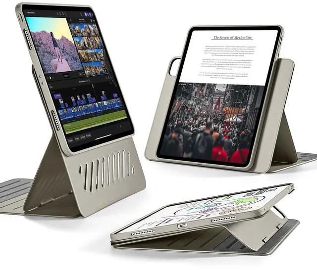 Main image of ESR for iPad Pro 12.9 Case (6th/5th Generation, 2022/2021), Removable Magnetic Cover, Adjustable Portrait/Landscape Stand with Raised Display View, 9 Standing Angles, Shift Series, Titanium