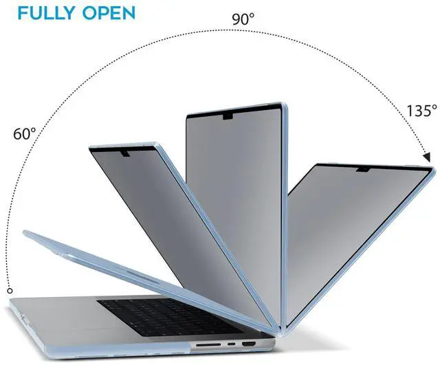 Alt view image 5 of 5 - IBENZER Case for MacBook Pro 14 Inch Case 2025 2024 M4 M3 M2 M1 A3112 A3185 A3401 A2918 A2992 A2779 A2442 Pro/Max, HardShellCase & SleeveBag &KeyboardCover &Type-c(2025-2021), SierraBlue,T14SIBL+3