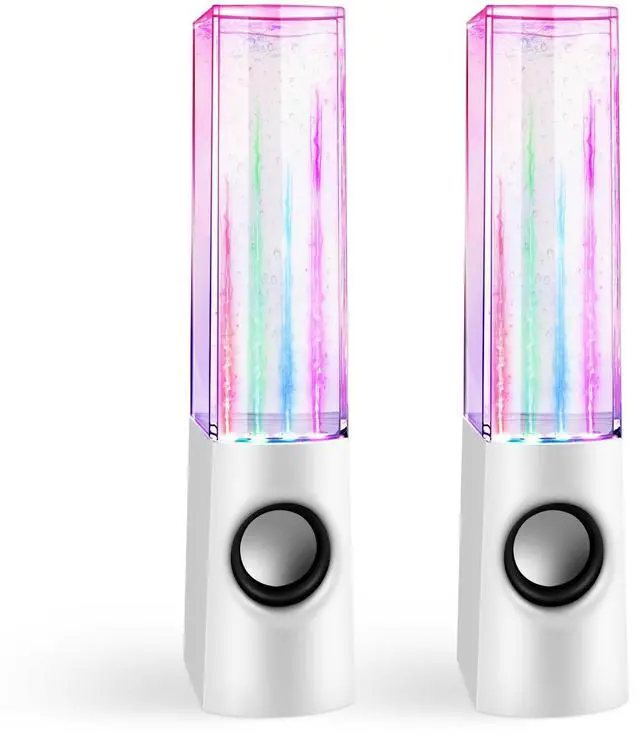 Main image of Aolyty Colorful LED Water Speaker with Dancing Fountain Light Show Sound for PC, MP3 Player, Laptops(White)