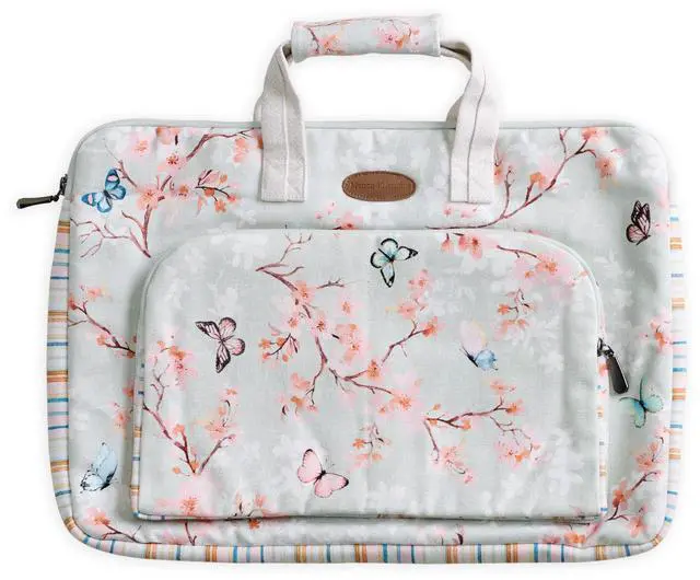 Main image of Maison d'Hermine Laptop Bag with Pocket upto 15.6 inch Stain and water repellent Cotton canvas - Blossom In Spring