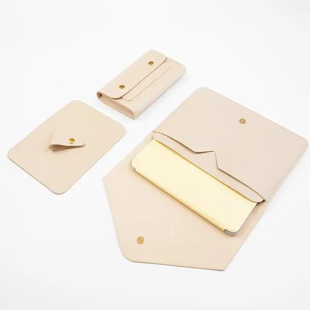 Alt view image 4 of 5 - Benfan Tablet Sleeve Compatible with 12.9 iPad Pro Gen 6, Gen5,Gen4,Gen3,Surface Pro 9,Surface Pro X with Small Pouch, Mouse Pad and Cord Organizer, Color Beige