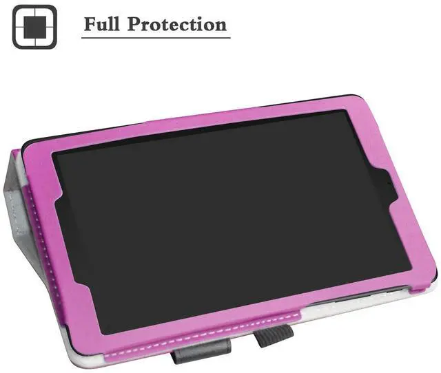 Alt view image 3 of 5 - Bige Alcatel Joy Tab Keyboard Case, Slim Stand PU Leather Cover with Romovable Keyboard for T-Mobile Alcatel Joy Tab 2019 /Alcatel 3T 8-inch 2018 Tablet,Purple