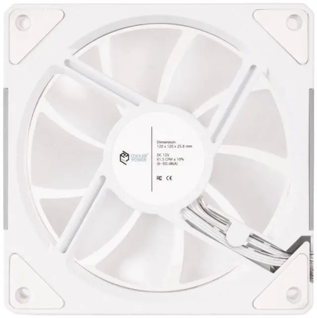 Alt view image 5 of 5 - Cooler Power 120mm Black Mirror RGB Fans, Premium PC Fans, High Airflow, Ultra-Quiet Speed Control (PWM), Universal RGB SYNC(Aura, Fusion, Mystic) (White, 3 Pack)