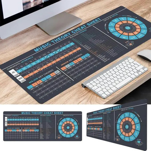 Alt view image 4 of 4 - Piano Cheat Sheet Beginners, Music Theory Cheat Sheet Mousepad, Music Theory Mouse Mat, Music Cheat Sheet Mouse Pad, Chords, Musician, Music Production, Home Studio, Music Studio, Beat Making KMH