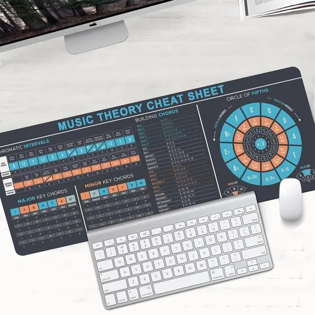 Alt view image 3 of 4 - Piano Cheat Sheet Beginners, Music Theory Cheat Sheet Mousepad, Music Theory Mouse Mat, Music Cheat Sheet Mouse Pad, Chords, Musician, Music Production, Home Studio, Music Studio, Beat Making KMH