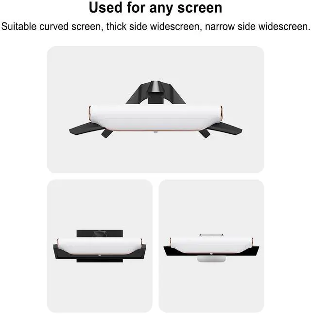Alt view image 4 of 5 - Monitor Clip on Fan,Portable 3 Speed Quiet Bladeless Desk Fan,Adjustable Wind Angle Monitor USB Fan for Home Office for Laptop PC Monitor (White)