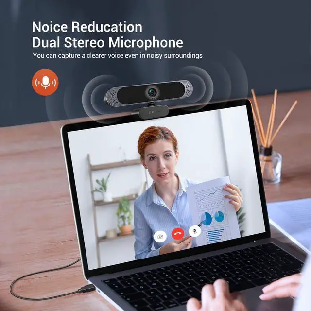 Alt view image 5 of 5 - DEPSTECH DW49 4K Webcam HD 8MP Autofocus Webcam with Microphone and DW50 4K Webcam with Remote Control