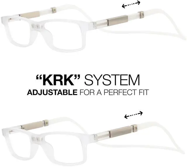 Alt view image 4 of 5 - DIDINSKY Reading Glasses with Magnets and Anti Blue Light Filter. Magnetic Readers for Men and Women with Anti-Reflective Lenses. Smoke +2.5  DIKRIK THYSSEN