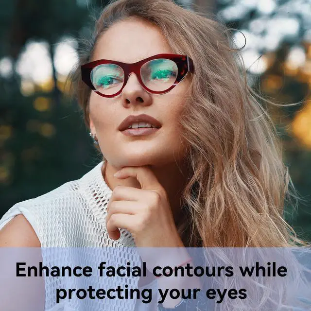 Alt view image 3 of 4 - Dollger Blue Light Blocking Glasses Women Men Computer Eyeglasses TR90 Acetate Anti Eyestrain for Gaming Reading