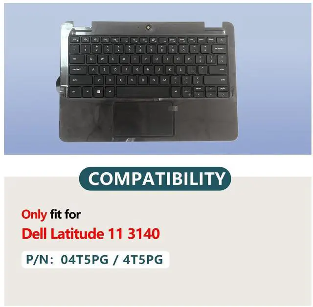 Alt view image 2 of 5 - D-KXCPELE Replacement Top Cover Upper Case Palmrest Keyboard for Dell Latitude 11 3140 Assembly Part 04T5PG 4T5PG (Palmrest+Keyboard+Touchpad)