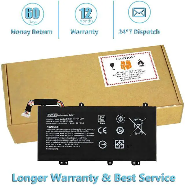 Alt view image 2 of 5 - SG03XL Battery 849048-421 11.55V 41.5W for HP Envy M7 M7-U011DX M7-U105DX 17-u108ca 17-u110nr 17-u153nr 17-u163cl 17-u175nr 849315-856 849314-850 849315-850 SG03041XL SG03061XL W2K88UA W2K91UA