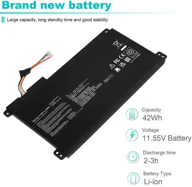 Alt view image 5 of 5 - TREE.NB B31N1912 Laptop Battery Compatible with ASUS VivoBook 14 E410MA L410MA E410KA E510MA E510KA F414MA L510MA R522MA E410MA-EK026TS EK018TS L410MA-BV058TS E510KA-EJ033TS E510KA-EJ033TS C31N1912