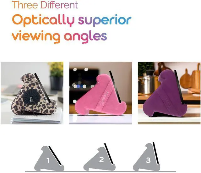 Alt view image 4 of 5 - Flippy Tablet Pillow Stand - Cushion Tablet Stand & Holder, Bed Support for Lap and Desk, Compatible with Phone & Book Reading: Kindle, iPad Pro, iPhone & Samsung - Nebbiolo