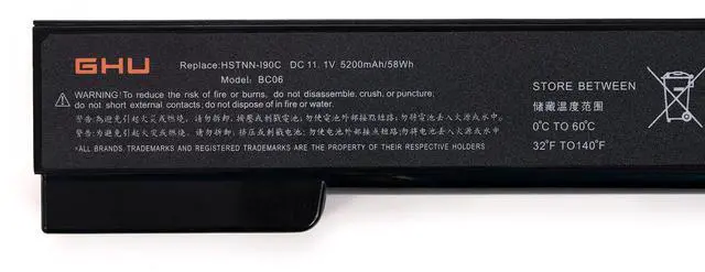 Alt view image 3 of 5 - GHU New Laptop Battery 58 WH Replacement for CC06 CC06xl QK642AA 628666-001 628668-001 628668001 628670-001 628369-421 CC09 628664-001 Compatible for HP Probook 6560B 6570B 6460B 6470B 6360B