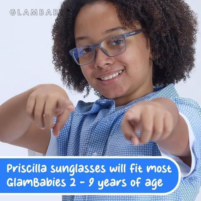 Alt view image 4 of 5 - GlamBaby Parker Blue light Glasses for kids - Lightweight, Durable Blue Light Blocking Glasses - Comfortable UV Eye Protection Computer Glasses for Children Aged 3+ Years - 48x15x125 (Electric Purple)