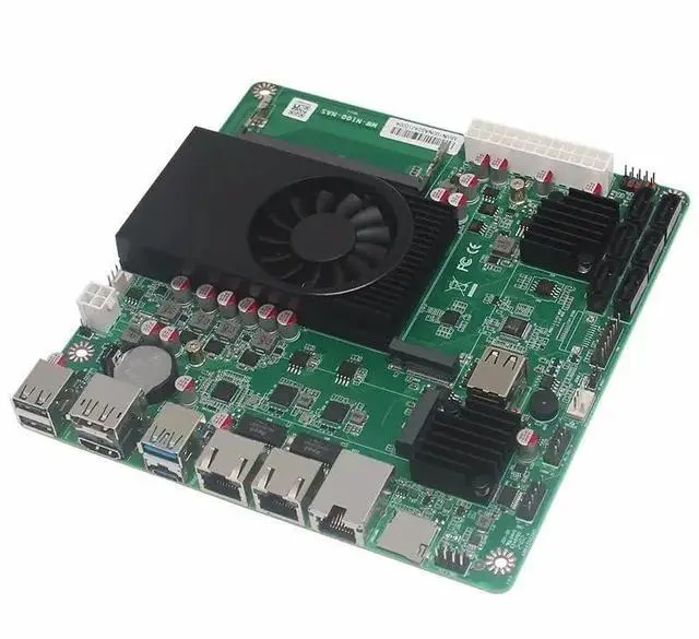 Alt view image 2 of 5 - HKUXZR 1 * 10G 2*i226-V 2.5G 3LAN Intel N100 NAS Motherboard 6-Bay 6*SATA3.0 2*M.2 NVMe 1*DDR5 Soft Router ITX Mainboard