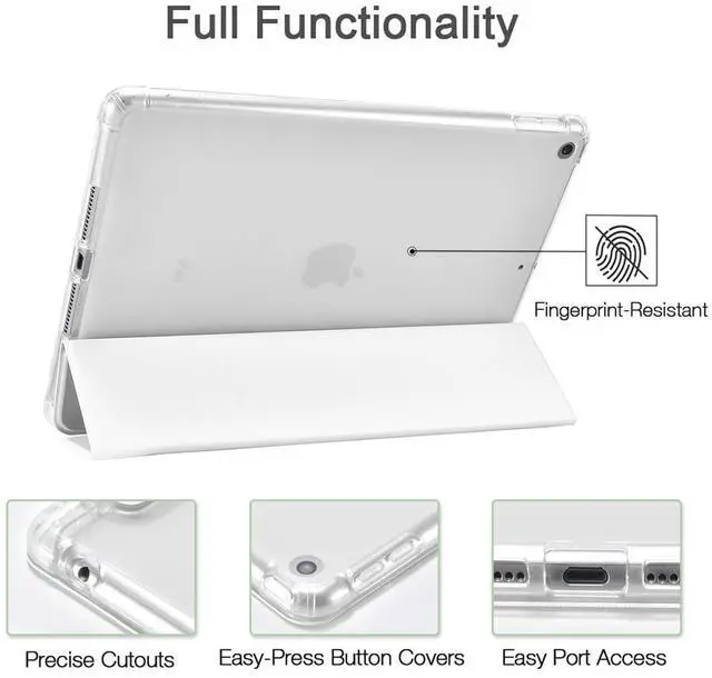 Alt view image 4 of 5 - Idocolors Cute Bowknot Pad Case for 10.9 Inch iPad 2022/2025, Clear TPU Smart Stand Back Cover with Pencil Holder, for iPad 10th/11th Generation Auto Wake/Sleep Foldable Protective Case